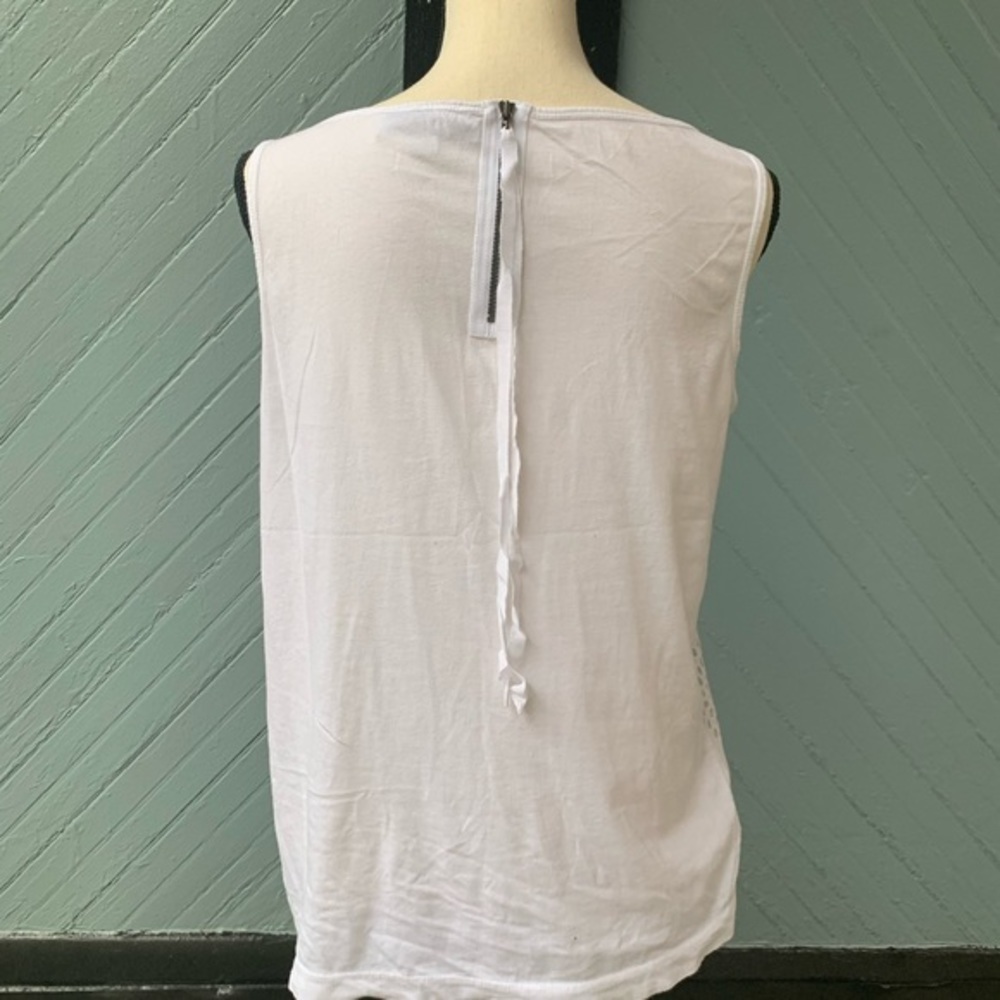 Loft White Linen Crotchet Top - Picture 3 of 3